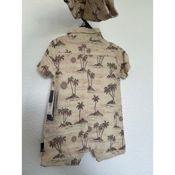 Volcom Tropical Vacation Romper and Bucket Hat Set - 6/9M - Picture 3 of 4